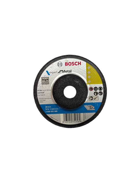 Bosch 100x16x6mm A24RBF 4 Inch Hi-Speed Grinding Discs for Metal 2608603686
