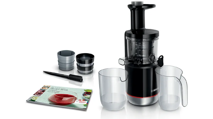 Bosch Slow juicer Vita Extract 150 W Black, Brushed stainless steel MESM731MIN