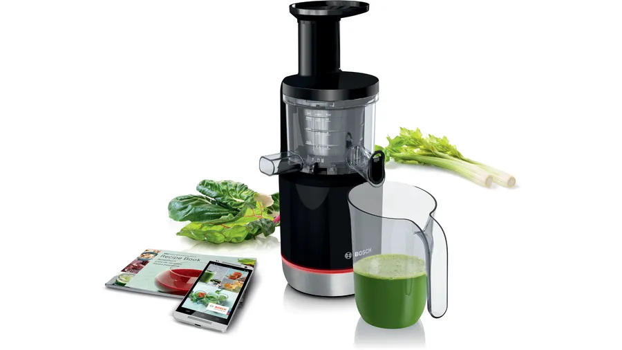 Bosch Slow juicer Vita Extract 150 W Black, Brushed stainless steel MESM731MIN