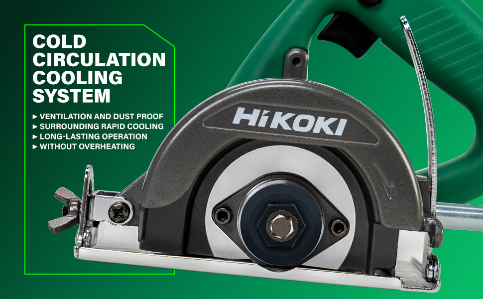 HIKOKI CM4SDS9Z Corded Electric Diamond Tile/Marble Cutter | 1320W | 13000 RPM | 110mm Saw Blade | 32mm Depth | 3.1kg | Includes Wrench