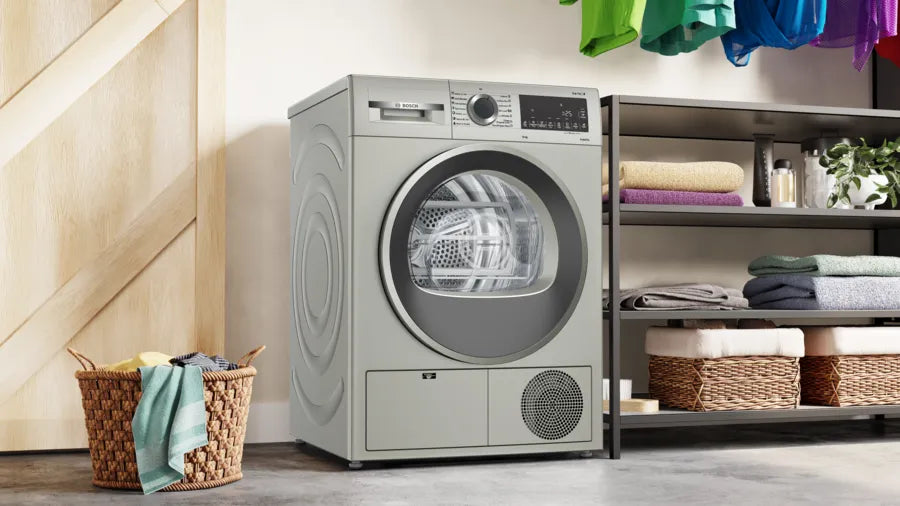 Bosch Series 4 condenser tumble dryer 9 kg Silver inox WPG24108IN