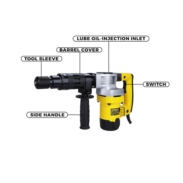 Stanley (STHM5KH-IN) 5kg Hex-chipping and demolition-hammer