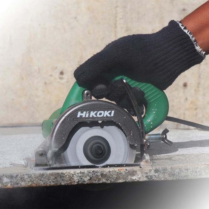 HIKOKI CM4SDS9Z Corded Electric Diamond Tile/Marble Cutter | 1320W | 13000 RPM | 110mm Saw Blade | 32mm Depth | 3.1kg | Includes Wrench