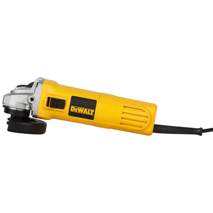 DEWALT DW802 850W 4" Corded Heavy Duty Small Angle Grinder with 100mm Disc Diameter, Spindle Lock for Cutting, Sharpening & Rust Removal, 2 Year Warranty (Side Handle Included), YELLOW & BLACK