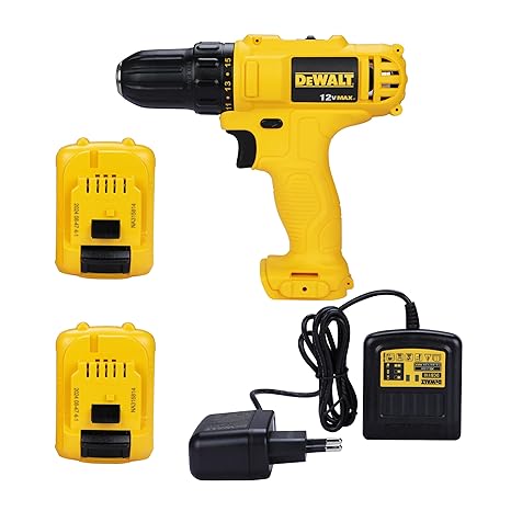 DEWALT DCD700D2 12V, 10mm XR Li ion Cordless Drill Driver with 2x2.0 Ah Batteries included