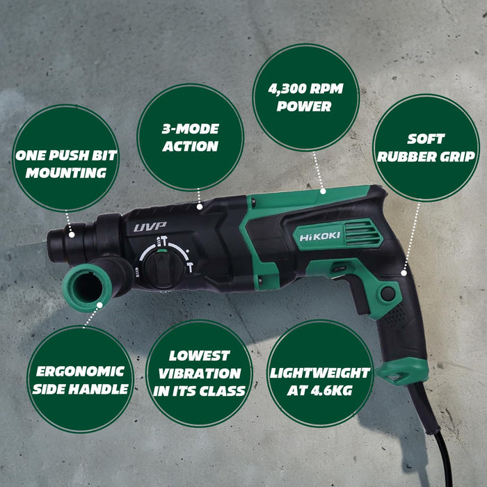 HIKOKI 28mm SDS-Plus Rotary Hammer DH28PCY2S9Z