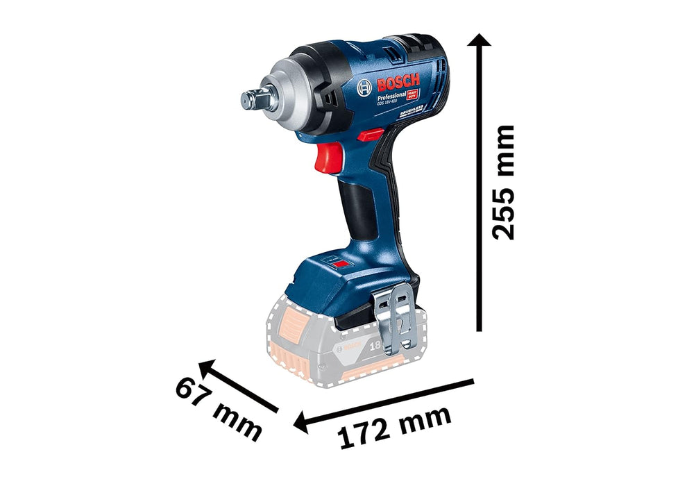 Bosch GDS 18V-400 Solo Professional Cordless Impact Wrench (Battery Not Included)