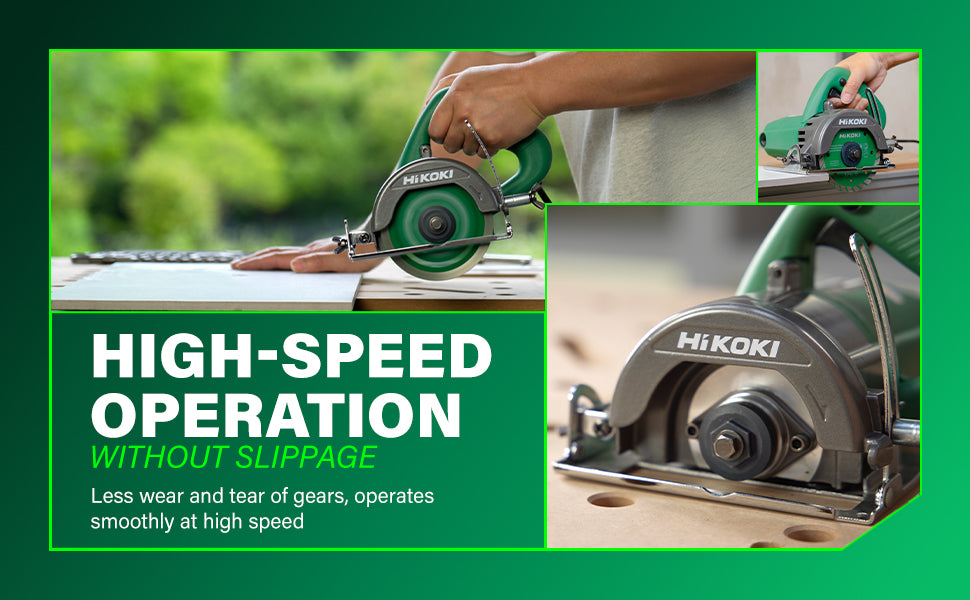 HIKOKI CM4SDS9Z Corded Electric Diamond Tile/Marble Cutter | 1320W | 13000 RPM | 110mm Saw Blade | 32mm Depth | 3.1kg | Includes Wrench