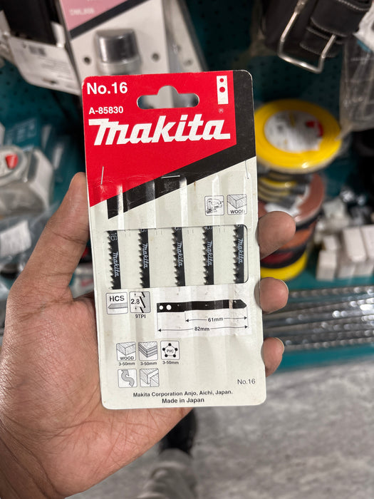 Makita A-85830 Jigsaw Blades, Multi-Colour, Set of 5 Pieces