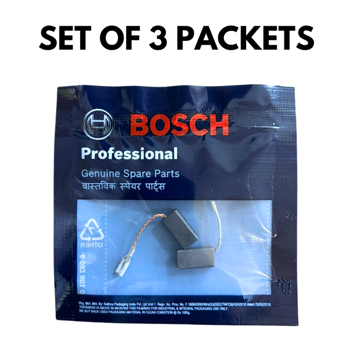 Bosch GWS 600 Carbon Brush Set of 3 Packets 1607014145