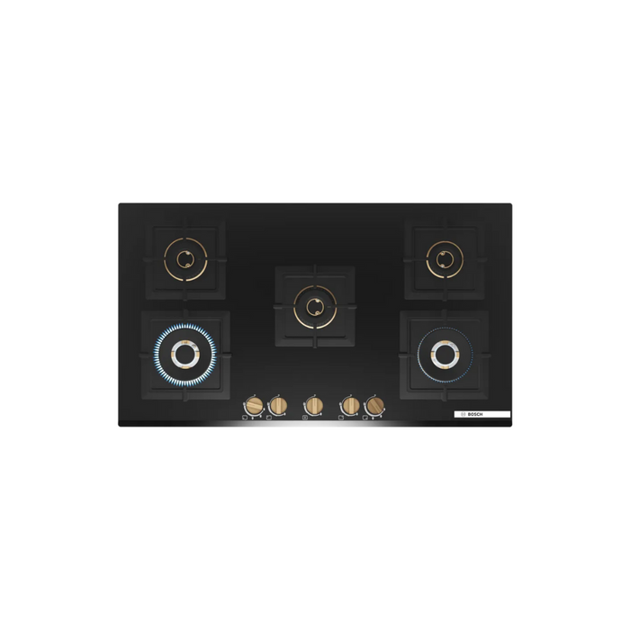 Bosch Series 6 Gas hob 90 cm Tempered glass, Black PNV9B6G20I