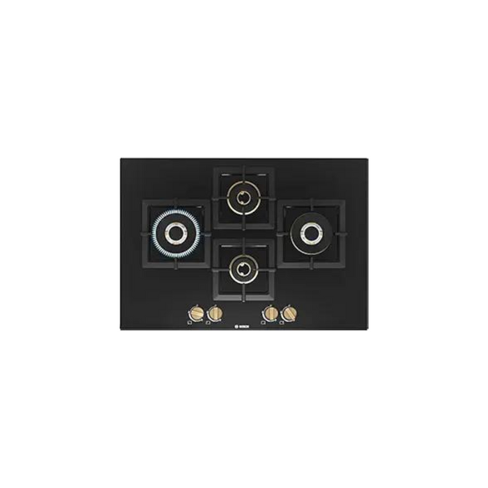 Bosch Series 6 Gas hob 75 cm Tempered glass, Black PNI7B6F20I