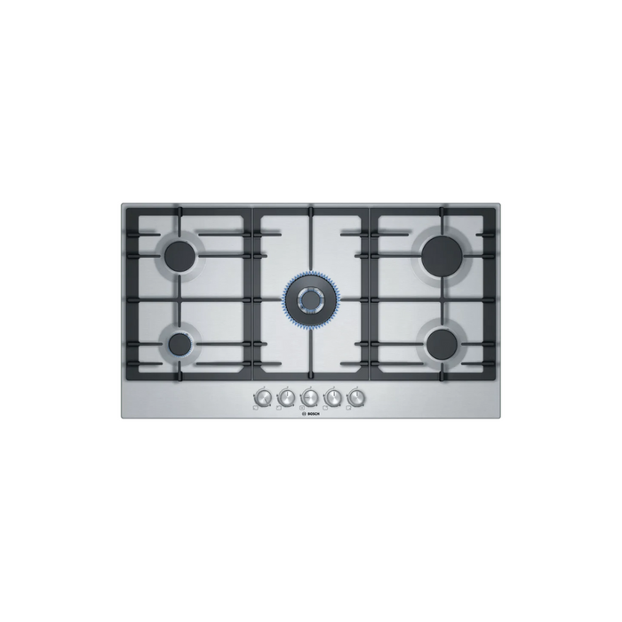 Bosch Series 6 Gas hob 90 cm Stainless steel PCQ9B5O90I