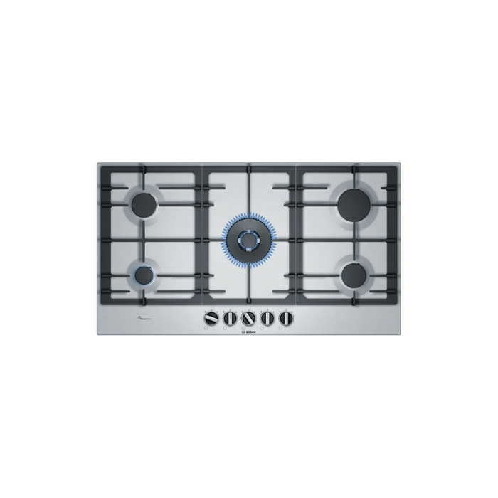 Bosch Series 6 Gas hob 90 cm Stainless steel PCR9A5B90I