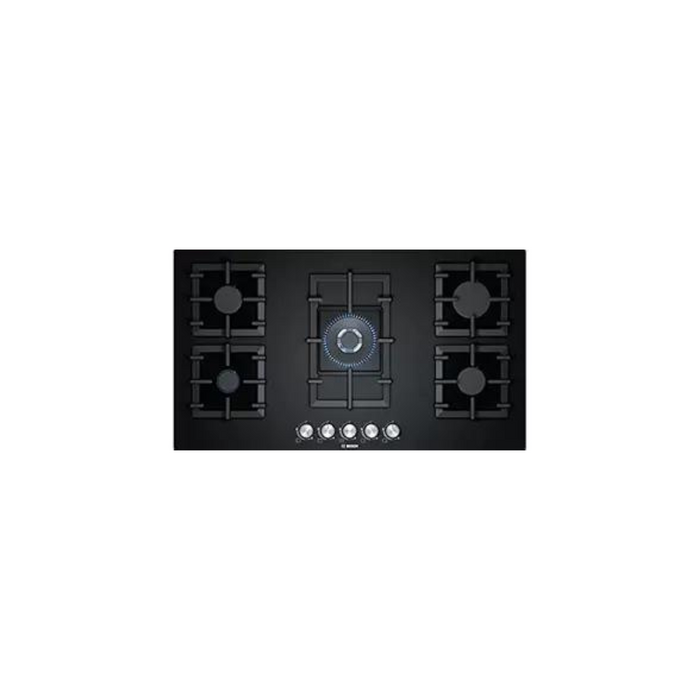 Bosch Series 6 Gas hob 90 cm Tempered glass, Black PPQ9B6O90I