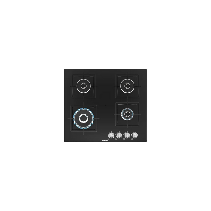 Bosch Series 4 Gas hob 60 cm Tempered glass, Black PNH6B6B12I