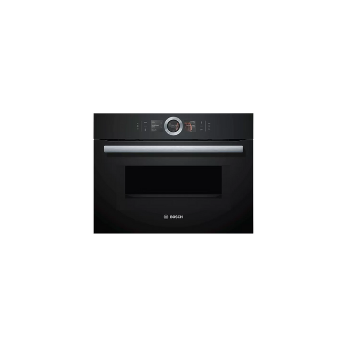 Bosch Series 8 Built-in compact oven with microwave function 60 x 45 cm Black CMG636BB2I