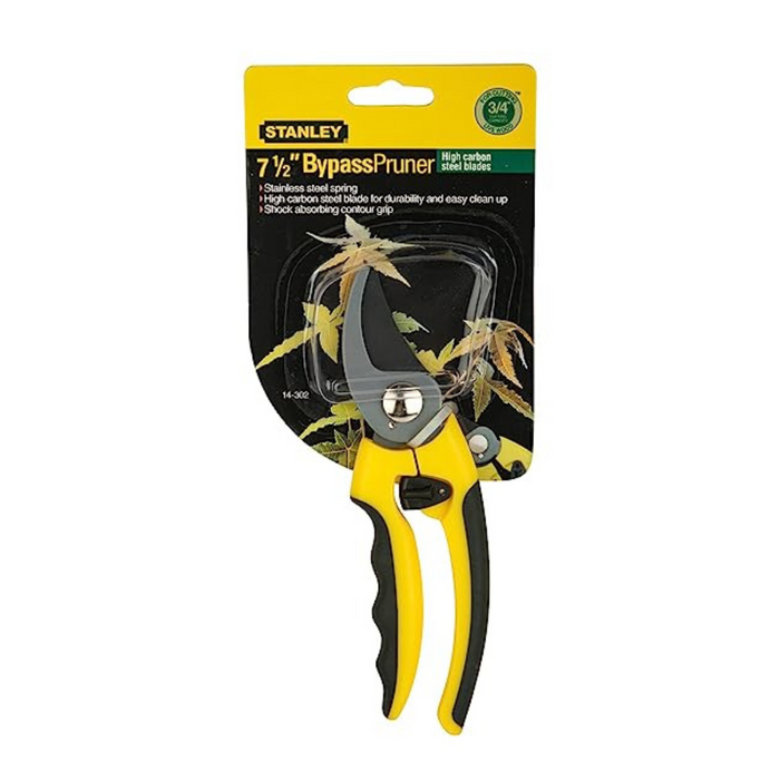 Stanley 8" Pruning-Bypass Branch cutter Scissors for gardening, Made with High Carbon Steel