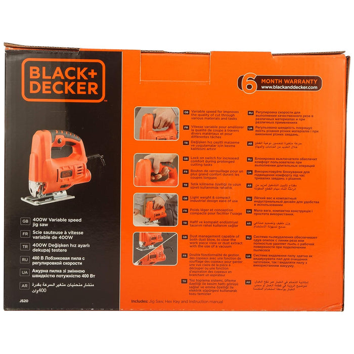 Black & Decker 400 Watts Variable Speed Jigsaw Machine JS20 - General Pumps