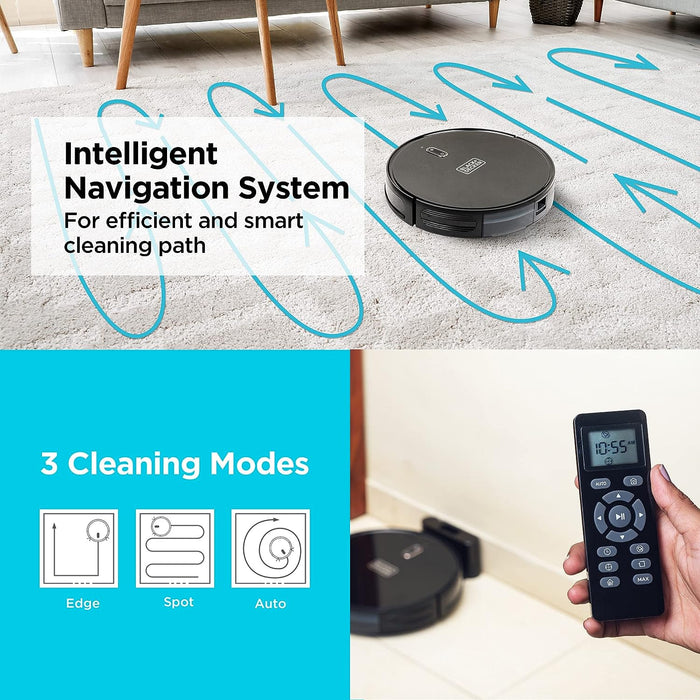 Black & Decker Robotic Vacuum Cleaner & Mop for Floor Cleaning, Alexa & Google Assistant Enabled - General Pumps