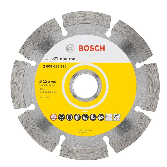 Bosch 2608603329 Diamond Cutting Disc, Best for Universal, 125 x 22.23 x 12 mm Segment - General Pumps