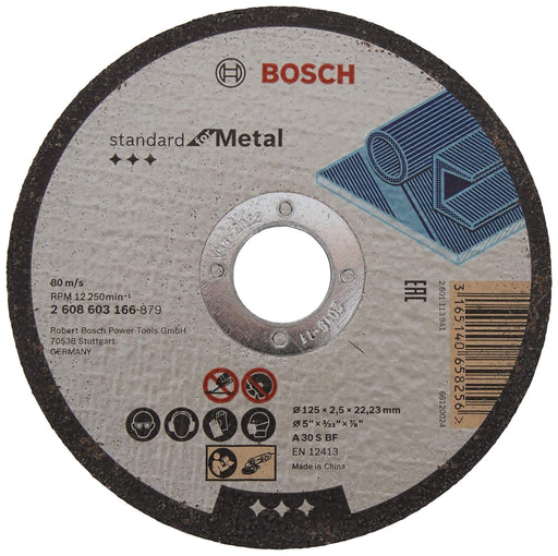 Bosch Professional Standard for Metal Straight Cut off Disc / Wheel (125mm, 5”, Pack of 10) - General Pumps