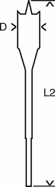 Bosch Self Cut Speed spade bit, hexagon 12 x 152 mm - General Pumps