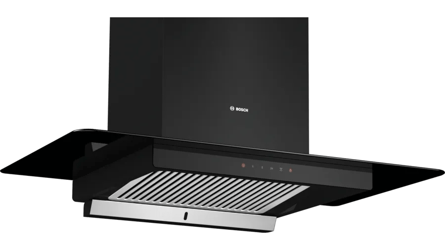 Bosch Series 4 wall - mounted cooker hood 90 cm Flat black DWGA98G60I - General Pumps