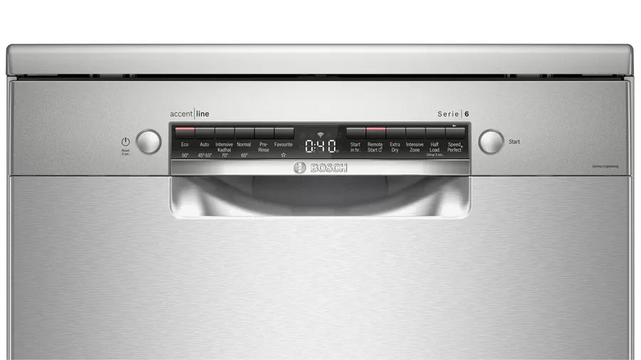 Bosch Series 6 free - standing dishwasher 60 cm Brushed steel anti - fingerprint SMS6HVI00I - General Pumps