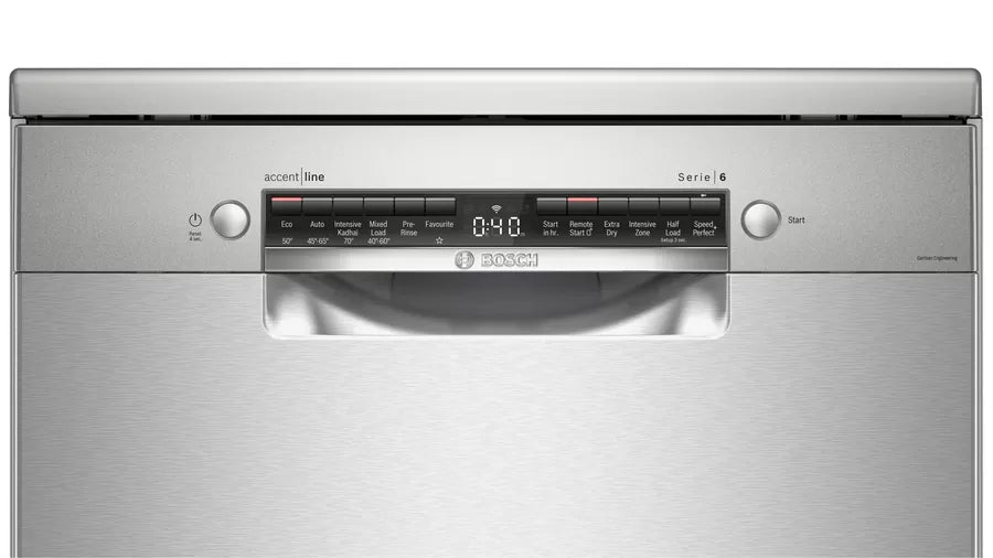 Bosch Series 6 free - standing dishwasher 60 cm Brushed steel anti - fingerprint SMS6HVI01 - General Pumps