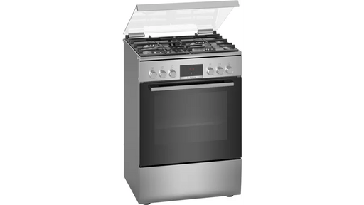 Bosch Series 6 Freestanding dual fuel cooker Stainless steel HXR390I50K - General Pumps