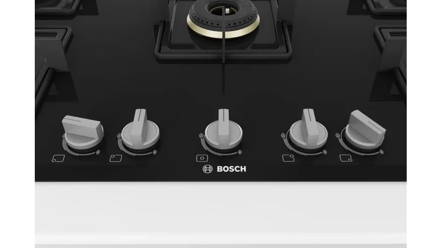 Bosch Series 6 Gas hob 90 cm Tempered glass, Black PNV9B6F10I - General Pumps