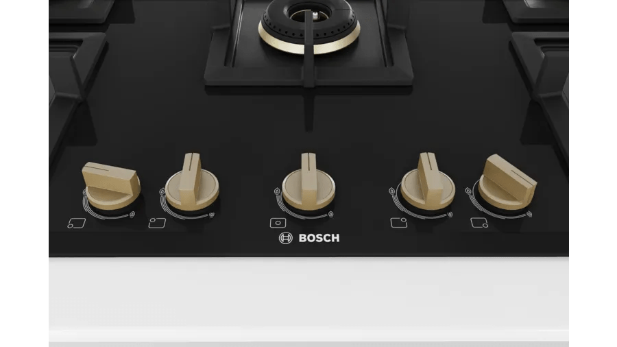 Bosch Series 6 Gas hob 90 cm Tempered glass, Black PNV9B6F20I - General Pumps