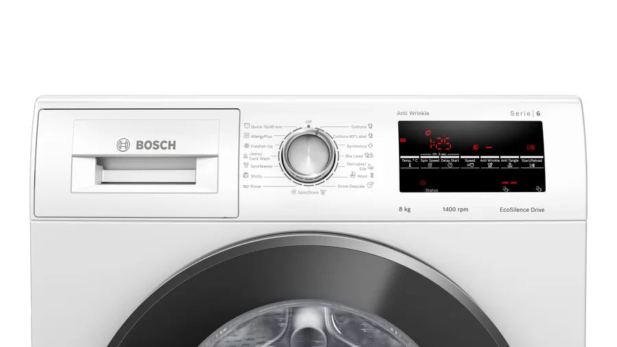 Bosch Series 6 washing machine, front loader 8 kg 1400 rpm WAJ2846WIN - General Pumps