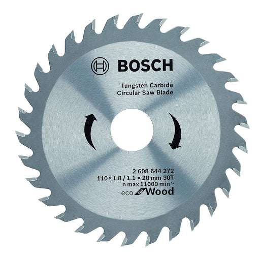 Bosch TCT Wood Circular Saw Blade, Eco Series (110 x 20, 30 Teeth) - General Pumps