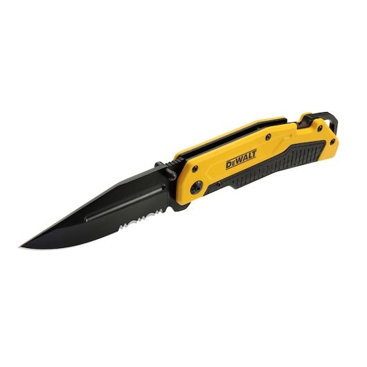 DeWalt Folding Pocket Knife with Stainless Steel Blade Integrated wire stripper & anti slip grip - General Pumps