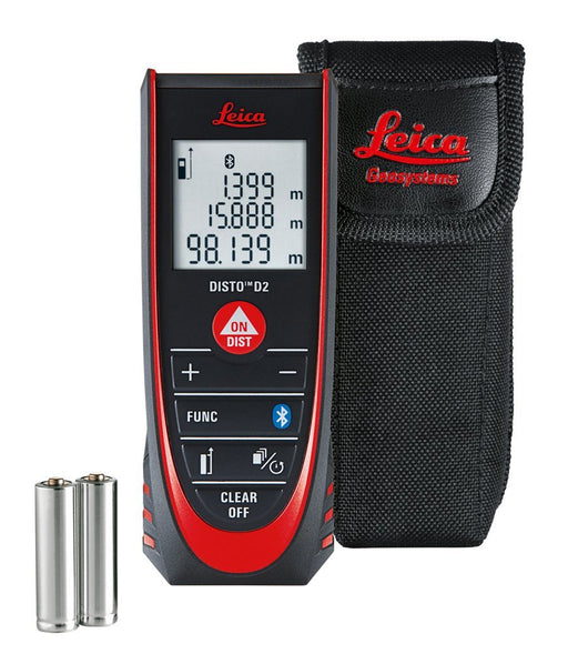 Leica Geosystems Disto D2 4.0 Laser 100 Meter Range Distance Measurer with Bluetooth - General Pumps