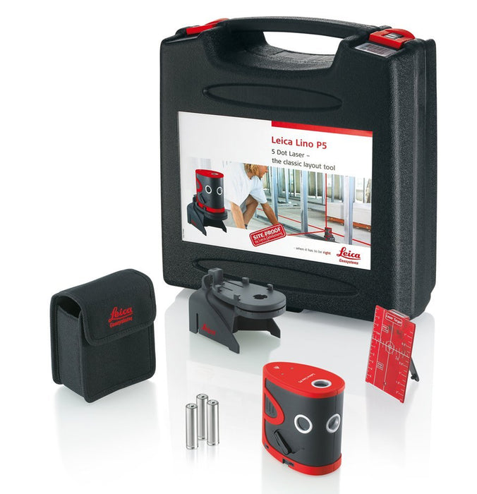 Leica Lino P5 5 Beam Point Red Dot Laser, Self Leveling - General Pumps