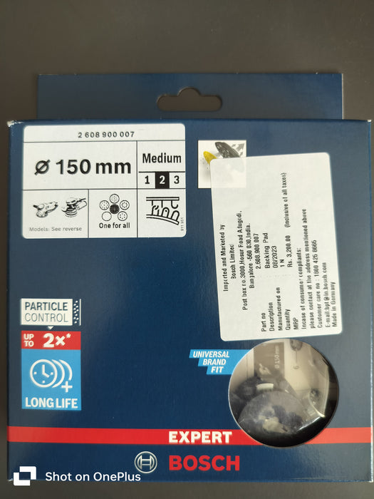 Bosch 2608601335 MultiHole Grinding Plate Black Medium 150 Mm