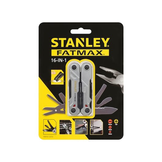 Stanley Fatmax 16 in 1 Multi Tool useful for DIY Outdoor trekking travelling electrical woodworking & crafting - General Pumps