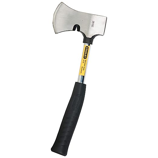 Stanley Steel Shaft Camp Axe with Anti-Rust Properties for Carpentry, Camping, Hiking & Gardening - General Pumps