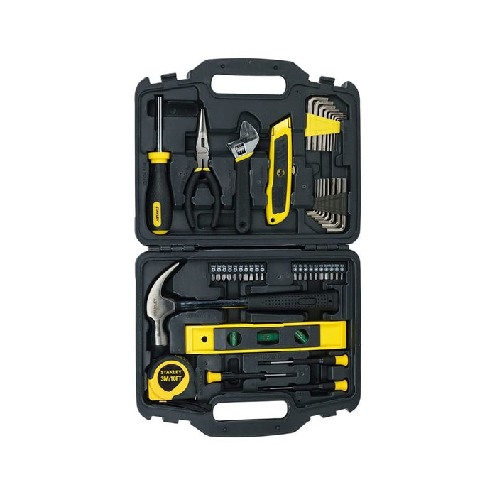 STANLEY STHT74981 Small Home Tool Kit For Home & DIY Use(47 - pieces) - Includes Screwdriver, Hammer, Wrench, Pliers, Measurement Tape, Knife, Magnetic Drivers, Tool Box - General Pumps