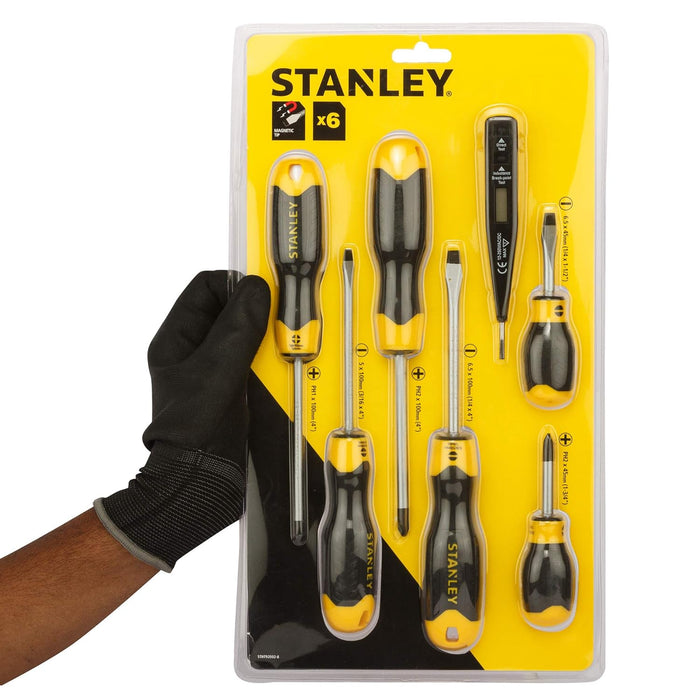 STANLEY STHT92002-8 6 pcs Combination Screwdriver Set with Bonus Tester - General Pumps